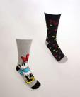 Kit 2 Meias Cano Longo Feminina Minnie Disney-09661 Kit 2 Meias Cano Longo Feminina Minnie Disney-09661