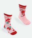Kit 2 Meias Infantil Estampa Minnie Disney Rosa