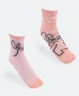 Kit 2 Meias Infantil Estampa Stitch Disney Rosa