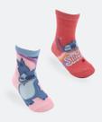 Kit 2 Meias Infantil Estampa Stitch Disney Rosa