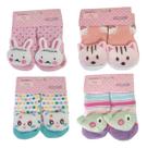 Kit 2 Meias Pantufas Bebê Infantil Menina(o) Recém Nascido Kit 2 Meias Pantufas Bebê Infantil Menina(o) Recém Nascido