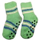 kit 2 Meias Pelúcia infantil Inverno Menino Listras Antiderrapante Quente de Frio 4 A 8 Anos
