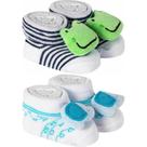 Kit 2 Meias Sapatinho Pantufa Bebê Saída Maternidade Recém Nascido Menino Kit 2 Meias Sapatinho Pantufa Bebê Saída Maternidade Recém Nascido Menino