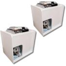 Kit 2 Mesa de cabeceira cama pet cães 45x55x60 Branco