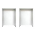 Kit 2 Mesa De Cabeceira Nicho Decorativo Para Cama Em MDF Fosco Branco
