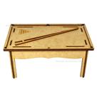Kit 2 Mesa de Sinuca para Casa Boneca 20x12x9,5 Laser Mdf Madeira Kit 2 Mesa de Sinuca para Casa Boneca 20x12x9,5 Laser Mdf Madeira