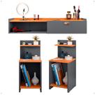 Kit 2 Mesas Cabeceira Fantasy Nicho Prateleira Organizadora Penteadeira Suspensa Classic Puxador Concha Cinza/Cinamomo - Lojas RPM Kit 2 Mesas Cabeceira Fantasy Nicho Prateleira Organizadora Penteadeira Suspensa Classic Puxador Concha Cinza/Cinamomo - Lojas RPM