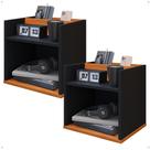 Kit 2 Mesas Cabeceira Madri Mesinha Suspensa Lateral Cama Decoração Quarto Prateleira Nicho Divisória Organizadora - RPM Móveis