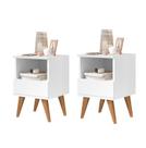 Kit 2 Mesas Cabeceira Pix compacta mesinhas com 1 gaveta estilo retrô cama criado para quarto casal solteiro ENVIA SOMENTE 02 KIT