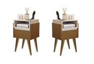 Kit 2 Mesas de Cabeceira Evora Pés Palito 30cm Cores - Comprar moveis de casa