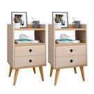 Kit 2 Mesas de Cabeceira Retrô Mesinhas com Gavetas Modernas Criado Quarto Casal Solteiro Completo Dream - Fendi/Hanover Kit 2 Mesas de Cabeceira Retrô Mesinhas com Gavetas Modernas Criado Quarto Casal Solteiro Completo Dream - Fendi/Hanover