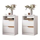 Kit 2 Mesas de Cabeceira Sole 2 Gavetas Flex - Móveis Albatroz