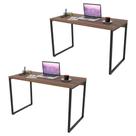 Kit 2 Mesas de Escritório Office 135cm Estilo Industrial Prisma Nogal - Mpozenato