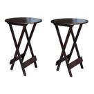 Kit 2 Mesas de Madeira Bistrô Dobravel Ideal para Bar e Restaurante Imbuia