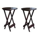 Kit 2 Mesas de Madeira Bistrô Dobravel Ideal para Bar e Restaurante Imbuia