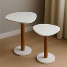 Kit 2 Mesas Laterais de Canto Monopé com Tampo Orgânico