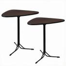 Kit 2 Mesas Triangular Alta para Lanchonete Gourmet Tampo 15mm Industrial 60x60 Castaine