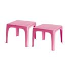Kit 2 Mesinha Mesa Kids Infantil Rosa 46x38 Cm Plástica Resistente Injeplastec 1700 Kit 2 Mesinha Mesa Kids Infantil Rosa 46x38 Cm Plástica Resistente Injeplastec 1700