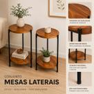 Kit 2 Mesinhas Laterais Minimalista Apoio De Objetos Decorativo