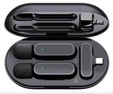 Kit 2 Microfone Lapela De Prender Sem Fio 2 Em 1 Anti Ruido Tipo C