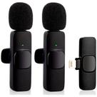 Kit 2 Microfone Lapela Transmissão Reunião Palestra Vídeo YouTube TikTok compativel com Iphone