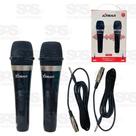Kit 2 Microfones Dinâmicos Cabos 3 Metros Xtrad CH0478