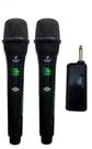 Kit 2 Microfones Profissional Sem Fio Recarregavel Dinamico Karaoke Goldenultra