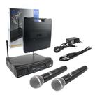 Kit 2 Microfones Sem Fio Bastão 8 Horas 60M Karaoke Palestra