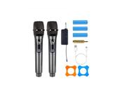 Kit 2 Microfones sem Fio Profissional Recarregável Karaokê Eventos Dinâmico Kit 2 Microfones sem Fio Profissional Recarregável Karaokê Eventos Dinâmico