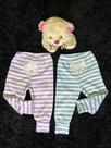 Kit 2 Mijões Vira Pé Flaphy Bordados Lilás e Azul