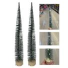 Kit 2 Mini Arvore Natal Pinheiro Nevada Decoração 40cm LED