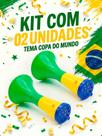 Kit 2 Mini Corneta Copa do Mundo Vuvuzela Torcida Futebol -
