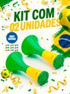 Kit 2 Mini Corneta Copa do Mundo Vuvuzela Torcida Futebol -
