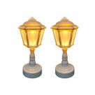 Kit 2 Mini Luminárias Led Poste de Luz Colonial Vela 13cm