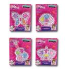 Kit 2 Mini Paleta Maquiagem Infantil Boneca Colorida