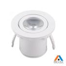 Kit 2 Mini Spot Embutido Para Armário Prateleira Redondo 1w Bivolt Embuled