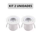 KIT 2 Mini Spot LED 1W Móvel Redondo Direcionável Branco 3000K Bivolt KIT 2 Mini Spot LED 1W Móvel Redondo Direcionável Branco 3000K Bivolt
