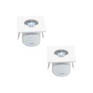 KIT 2 MINI SPOT Luminaria LED QUADRADA 1W 3000K BRANCO MOVEIS BIVOLT KIAN