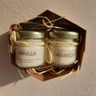 Kit 2 Mini Vela Aromática Perfumada Vanilla e Lavanda 40g cd
