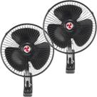 Kit 2 Mini Ventilador Veicular Carro Caminhão Ônibus De 20cm