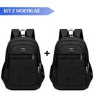 Kit 2 Mochilas Bolsa Viagem Resistente Coreana Masculina Feminina - Cores Kit 2 Mochilas Bolsa Viagem Resistente Coreana Masculina Feminina - Cores