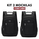 Kit 2 Mochilas Casuais com Cabo Leves, Espaçosas e Perfeitas para o Dia a Dia