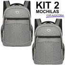 Kit 2 Mochilas Mala Bolsa Resistente Casual Escolar Viagem Faculdade Coreana Volta ás Aulas - Cores