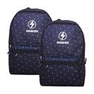 Kit 2 Mochilas Poliéster Impermeável Design Esportista Academia Fitness Escolar Rabisk Bolt Preta