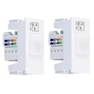 Kit 2 Módulo Tomada RJ45 8 Vias Rede Informática