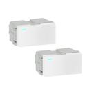 Kit 2 Módulos Interruptores Simples/Paralelo Refinatto Weg 10a Branco C/ Led