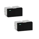 Kit 2 Módulos Interruptores Simples Paralelo Refinatto Weg 10a Preto Com Led