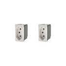 Kit 2 Modulos Tomada 10A 250V Branco 615038BC+ Pial Plus+