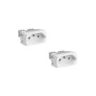 Kit 2 Módulos Tomada 10A Branco Lunare Up Schneider