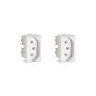 Kit 2 Modulos Tomada 20A Branco Lunare Up Brilhante substutui Decor e Prime Schneider Kit 2 Modulos Tomada 20A Branco Lunare Up Brilhante substutui Decor e Prime Schneider
